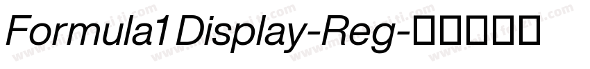 Formula1 Display-Reg字体转换